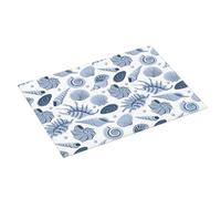 Grande tappetino scolapiatti per bancone della cucina, 45,7 x 61 cm, assorbente grigio conchiglie di conchiglia, tappetino per scolapiatti in microfibra con anello per appendere