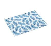 Grande tappetino scolapiatti per bancone della cucina, 45,7 x 61 cm, assorbente in piuma blu, tappetino scolapiatti in microfibra con anello per appendere