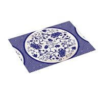 Grande tappetino scolapiatti per bancone della cucina, 45,7 x 61 cm, assorbente in porcellana blu e bianca, tappetino scolapiatti in microfibra con anello per appendere