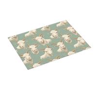 Grande tappetino scolapiatti per bancone della cucina, 45,7 x 61 cm, bianco freddo, stampa capra, assorbente, in microfibra, tappetino per scolapiatti da cucina, tappetino antiscivolo con anello per