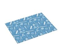 Grande tappetino scolapiatti per bancone della cucina, 45,7 x 61 cm, blu con stampa matematica illustrazione, tappetino assorbente in microfibra per bancone della cucina, tappetino antiscivolo con