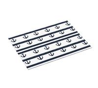 Grande tappetino scolapiatti per bancone della cucina, 45,7 x 61 cm, blu e bianco, con stampa di ancora, tappetino assorbente in microfibra per bancone della cucina, tappetino antiscivolo con anello