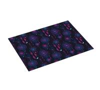 Grande tappetino scolapiatti per bancone della cucina, 45,7 x 61 cm, con stampa a forma di piuma viola, in microfibra, assorbente, tappetino per scolapiatti con anello per appendere
