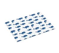 Grande tappetino scolapiatti per bancone della cucina, 45,7 x 61 cm, con stampa blu balena, tappetino assorbente in microfibra per bancone della cucina, tappetino antiscivolo con anello per appendere