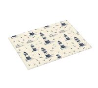 Grande tappetino scolapiatti per bancone della cucina, 45,7 x 61 cm, con stampa di gabbiani e ancora, tappetino assorbente in microfibra per bancone della cucina, tappetino antiscivolo con anello per