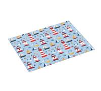 Grande tappetino scolapiatti per bancone della cucina, 45,7 x 61 cm, con stampa di gabbiani, faro e ancora, tappetino assorbente in microfibra per bancone della cucina, tappetino antiscivolo con