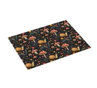 Grande tappetino scolapiatti per bancone della cucina, 45,7 x 61 cm, con stampa di lumaca e funghi, tappetino assorbente in microfibra per bancone della cucina, tappetino antiscivolo con anello per