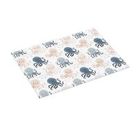 Grande tappetino scolapiatti per bancone della cucina, 45,7 x 61 cm, con stampa di polpi, assorbente, in microfibra, tappetino antiscivolo con passante per appendere