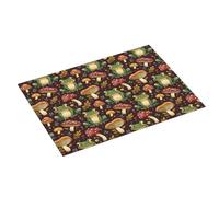 Grande tappetino scolapiatti per bancone della cucina, 45,7 x 61 cm, con stampa di rana e funghi, in microfibra, assorbente, tappetino per scolapiatti da cucina, tappetino antiscivolo con anello per