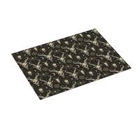 Grande tappetino scolapiatti per bancone della cucina, 45,7 x 61 cm, con stampa di teschio di capra, assorbente, in microfibra, tappetino per scolapiatti da cucina, antiscivolo, con passante per