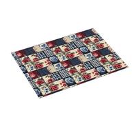 Grande tappetino scolapiatti per bancone della cucina, 45,7 x 61 cm, con stampa di teschio di roccia, con stampa di rose, tappetino assorbente in microfibra per bancone della cucina, tappetino