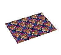 Grande tappetino scolapiatti per bancone della cucina, 45,7 x 61 cm, con stampa graffiti rosa tigre, assorbente, in microfibra, tappetino per scolapiatti da cucina, tappetino antiscivolo con passante