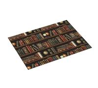 Grande tappetino scolapiatti per bancone della cucina, 45,7 x 61 cm, con stampa vintage con libreria, tappetino assorbente in microfibra per bancone della cucina, tappetino antiscivolo con anello per