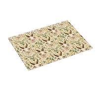 Grande tappetino scolapiatti per bancone della cucina, 45,7 x 61 cm, giallo con stampa floreale di capra, tappetino assorbente in microfibra per bancone della cucina, tappetino antiscivolo con anello