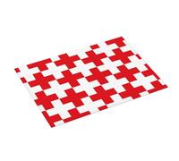 Grande tappetino scolapiatti per bancone della cucina, 45,7 x 61 cm, in microfibra assorbente, con croce rossa, 1 tappetino per scolapiatti con anello per appendere