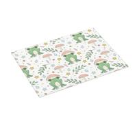 Grande tappetino scolapiatti per bancone della cucina, 45,7 x 61 cm, in microfibra, assorbente, con rana e funghi, tappetino per scolapiatti con anello per appendere