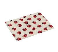 Grande tappetino scolapiatti per bancone della cucina, 45,7 x 61 cm, in microfibra assorbente, con stampa coccinella, tappetino per scolapiatti con anello per appendere