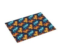 Grande tappetino scolapiatti per bancone della cucina, 45,7 x 61 cm, motivo cielo stellato, stampa tigre, in microfibra, assorbente, tappetino antiscivolo per scolapiatti con anello per appendere
