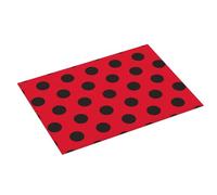 Grande tappetino scolapiatti per bancone della cucina, 45,7 x 61 cm, motivo coccinella punteggiata nera, stampa rossa, tappetino assorbente in microfibra per bancone della cucina, tappetino