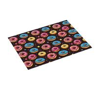 Grande tappetino scolapiatti per bancone della cucina, 45,7 x 61 cm, stampa a ciambelle colorate con cartoni animati, tappetino assorbente in microfibra per bancone della cucina, tappetino antiscivolo