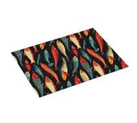 Grande tappetino scolapiatti per bancone della cucina, 45,7 x 61 cm, stampa amo amo da pesce, tappetino assorbente in microfibra per bancone della cucina, tappetino antiscivolo con anello per