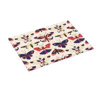 Grande tappetino scolapiatti per bancone della cucina, 45,7 x 61 cm, stampa colorata con farfalla colorata, tappetino assorbente in microfibra per bancone della cucina, tappetino antiscivolo con