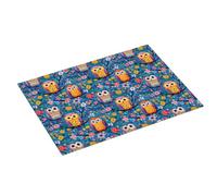 Grande tappetino scolapiatti per bancone della cucina, 45,7 x 61 cm, stampa con gufo floreale, tappetino assorbente in microfibra per bancone della cucina, tappetino antiscivolo con anello per