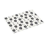 Grande tappetino scolapiatti per bancone della cucina, 45,7 x 61 cm, stampa con testa di lupo e luna, tappetino assorbente in microfibra per bancone della cucina, tappetino antiscivolo con anello per