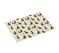 Grande tappetino scolapiatti per bancone della cucina, 45,7 x 61 cm, stampa con volpi al chiaro di luna, tappetino assorbente in microfibra per bancone della cucina, tappetino antiscivolo con anello