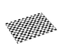Grande tappetino scolapiatti per bancone della cucina, 45,7 x 61 cm, stampa creativa a scacchi neri e bianchi, tappetino assorbente in microfibra per bancone della cucina, tappetino antiscivolo con