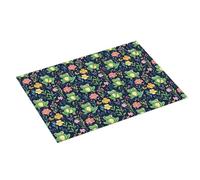 Grande tappetino scolapiatti per bancone della cucina, 45,7 x 61 cm, stampa floreale con rana, tappetino assorbente in microfibra per bancone della cucina, tappetino antiscivolo con anello per