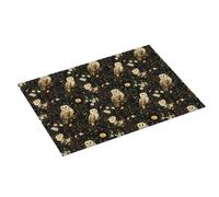 Grande tappetino scolapiatti per bancone della cucina, 45,7 x 61 cm, stampa gufo chiaro di luna, tappetino assorbente in microfibra per bancone della cucina, tappetino antiscivolo con anello per