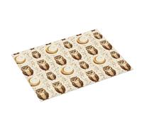 Grande tappetino scolapiatti per bancone della cucina, 45,7 x 61 cm, stampa gufo luna (A) tappetino assorbente in microfibra per bancone della cucina, tappetino antiscivolo con anello per appendere