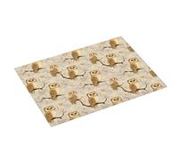 Grande tappetino scolapiatti per bancone della cucina, 45,7 x 61 cm, stampa gufo lunare, tappetino assorbente in microfibra per bancone della cucina, tappetino antiscivolo con anello per appendere