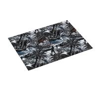 Grande tappetino scolapiatti per bancone della cucina, 45,7 x 61 cm, stampa hawaiana street style, tappetino assorbente in microfibra per bancone della cucina, tappetino antiscivolo con anello per