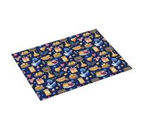 Grande tappetino scolapiatti per bancone della cucina, 45,7 x 61 cm, stampa per cena festiva, tappetino assorbente in microfibra per bancone della cucina, tappetino antiscivolo con anello per