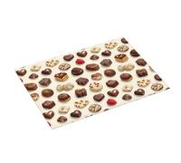 Grande tappetino scolapiatti per bancone della cucina, 45,7 x 61 cm, stampa torta cioccolato, tappetino assorbente in microfibra per bancone della cucina, tappetino antiscivolo con anello per