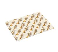 Grande tappetino scolapiatti per bancone della cucina, 45,7 x 61 cm, stampa tromba, in microfibra, assorbente, tappetino antiscivolo con passante per appendere