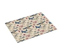 Grande tappetino scolapiatti per bancone della cucina, 45,7 x 61 cm, stampa vintage combattente, in microfibra, assorbente, tappetino per scolapiatti per cucina, tappetino antiscivolo con anello per