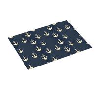 Grande tappetino scolapiatti per bancone della cucina, 45,7 x 61 cm, stampa vintage con ancora, tappetino assorbente in microfibra per bancone della cucina, tappetino antiscivolo con anello per