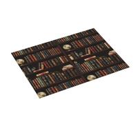 Grande tappetino scolapiatti per bancone della cucina, 45,7 x 61 cm, stampa vintage con libreria, tappetino assorbente in microfibra per bancone della cucina, tappetino antiscivolo con anello per