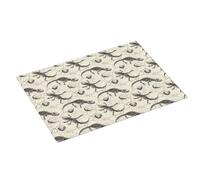 Grande tappetino scolapiatti per bancone della cucina, 45,7 x 61 cm, stampa vintage con lucertola, in microfibra, assorbente, tappetino per scolapiatti con anello per appendere