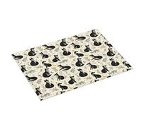 Grande tappetino scolapiatti per bancone della cucina, 45,7 x 61 cm, stampa volpe luna, tappetino assorbente in microfibra per bancone della cucina, tappetino antiscivolo con anello per appendere