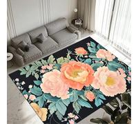 Grande tappeto antiscivolo, 160 x 230 cm, impermeabile, lavabile, per interni, soggiorno, camera da letto, corridoio, colori vivaci, ideale per la decorazione della casa e dell'ufficio 12286