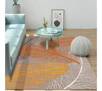 Grande tappeto antiscivolo con stampa di piume gialle e arancioni, lavabile, per soggiorno, camera da letto, cameretta dei bambini, 200 x 300 cm, perfetto per l'arredamento della casa.