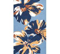 Grande tappeto floreale trapuntato a mano 100% lana neozelandese tappeto blu ...