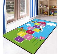 Grande Tappeto per Bambini Nursery Cameretta Gioca - Gioca, Impara E Divertiti in Sicurezza - Antiscivolo Tappetino Bambini per Bambini Camera da Letto
