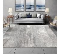 Grande tappeto quadrato, 160 x 200 cm, morbido a pelo corto, moderno, motivo astratto, colori neutri, perfetto per soggiorno, camera da letto, sala da pranzo