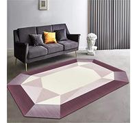 Grande tappeto rotondo dal design geometrico moderno per soggiorno e camera da letto, antiscivolo, lavabile, forma ovale irregolare, decorazione per la casa, 80 x 200 cm