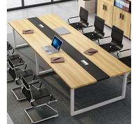 Grande tavolo da conferenza 160 240 cm per ufficio sala riunioni tavolo per 6 8 persone design in legno con fori filettati ideale per ricevimenti registro ricevimenti+finitura bianca 160 x 80 cm
